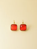 Rosefire Pebble Earrings