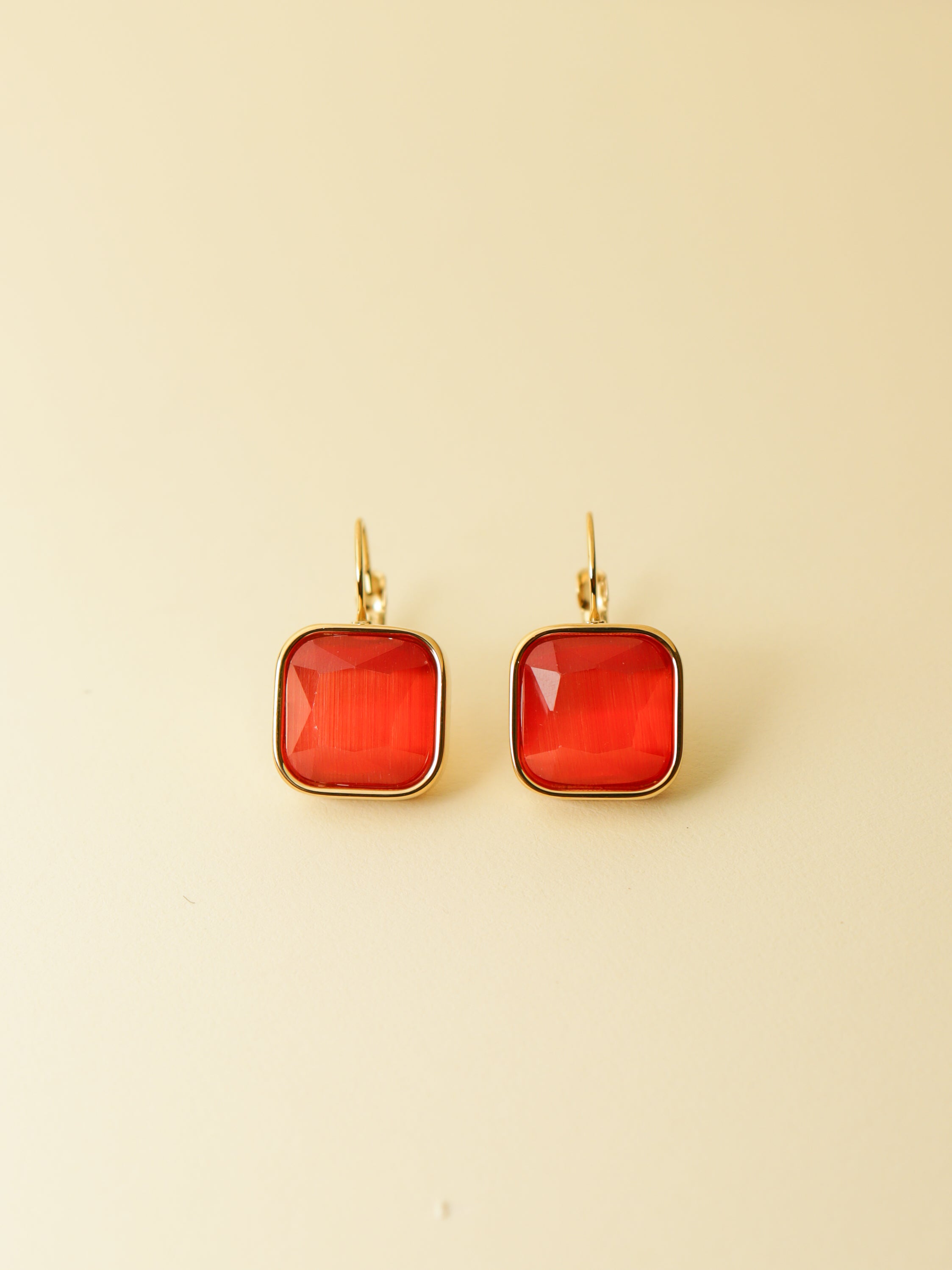 Rosefire Pebble Earrings