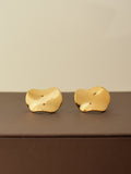 Molten Gold Stud Earrings