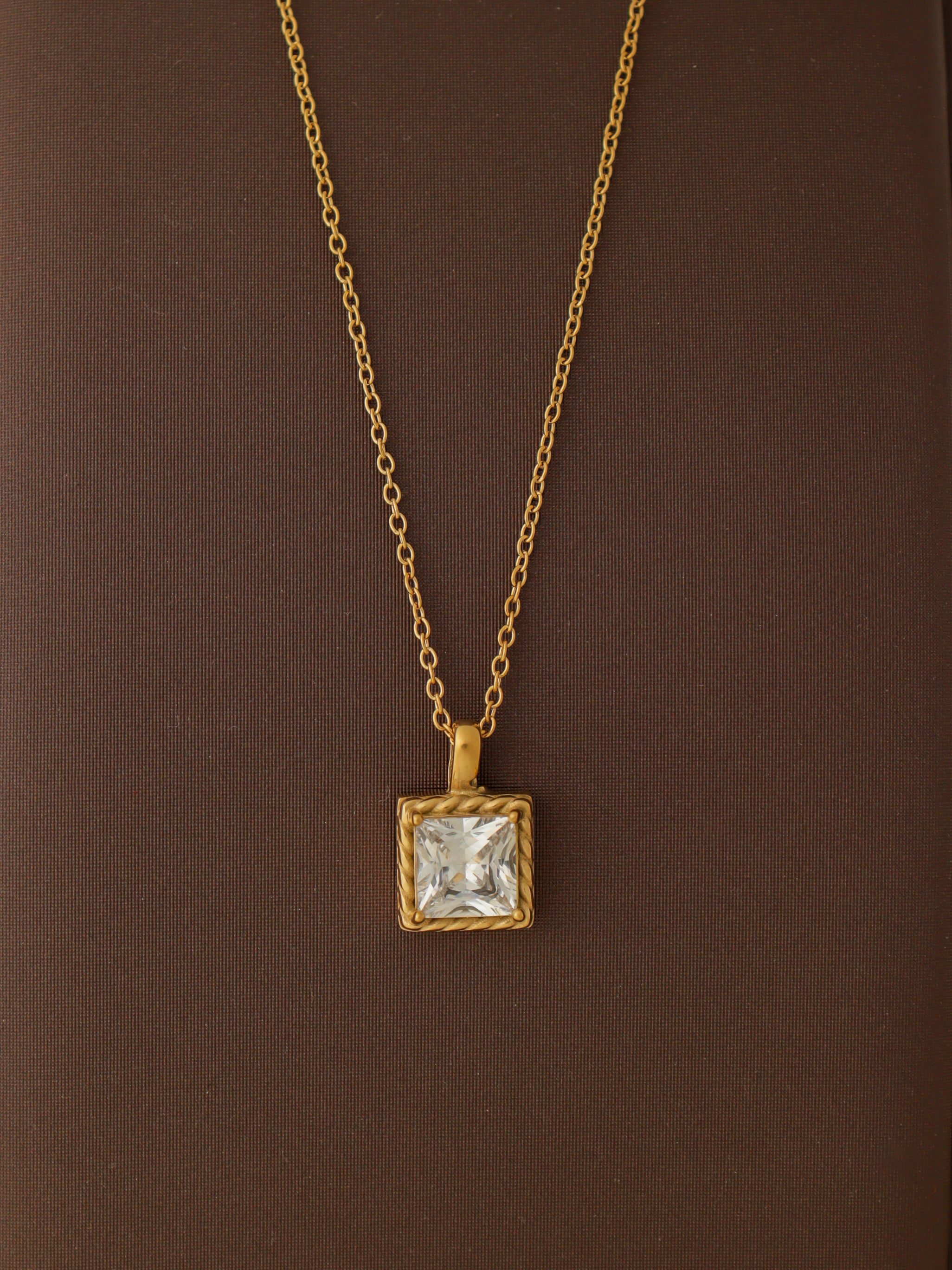 Royal Square Crystal Pendant