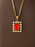 Crimson Royale Pendant Necklace