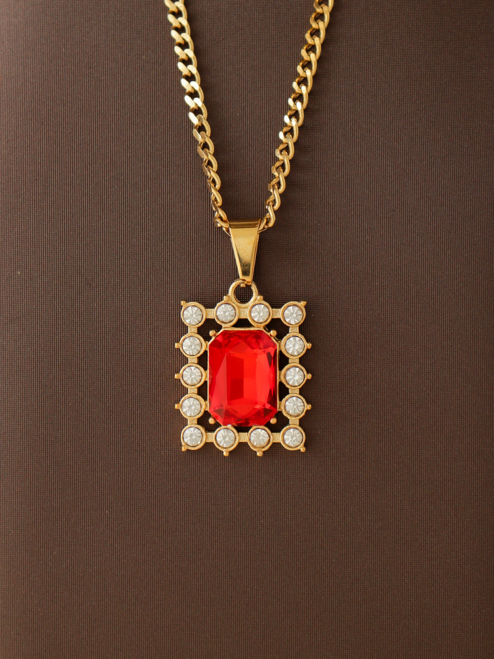 Crimson Royale Pendant Necklace