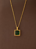 Emerald Glow Pendant Necklace