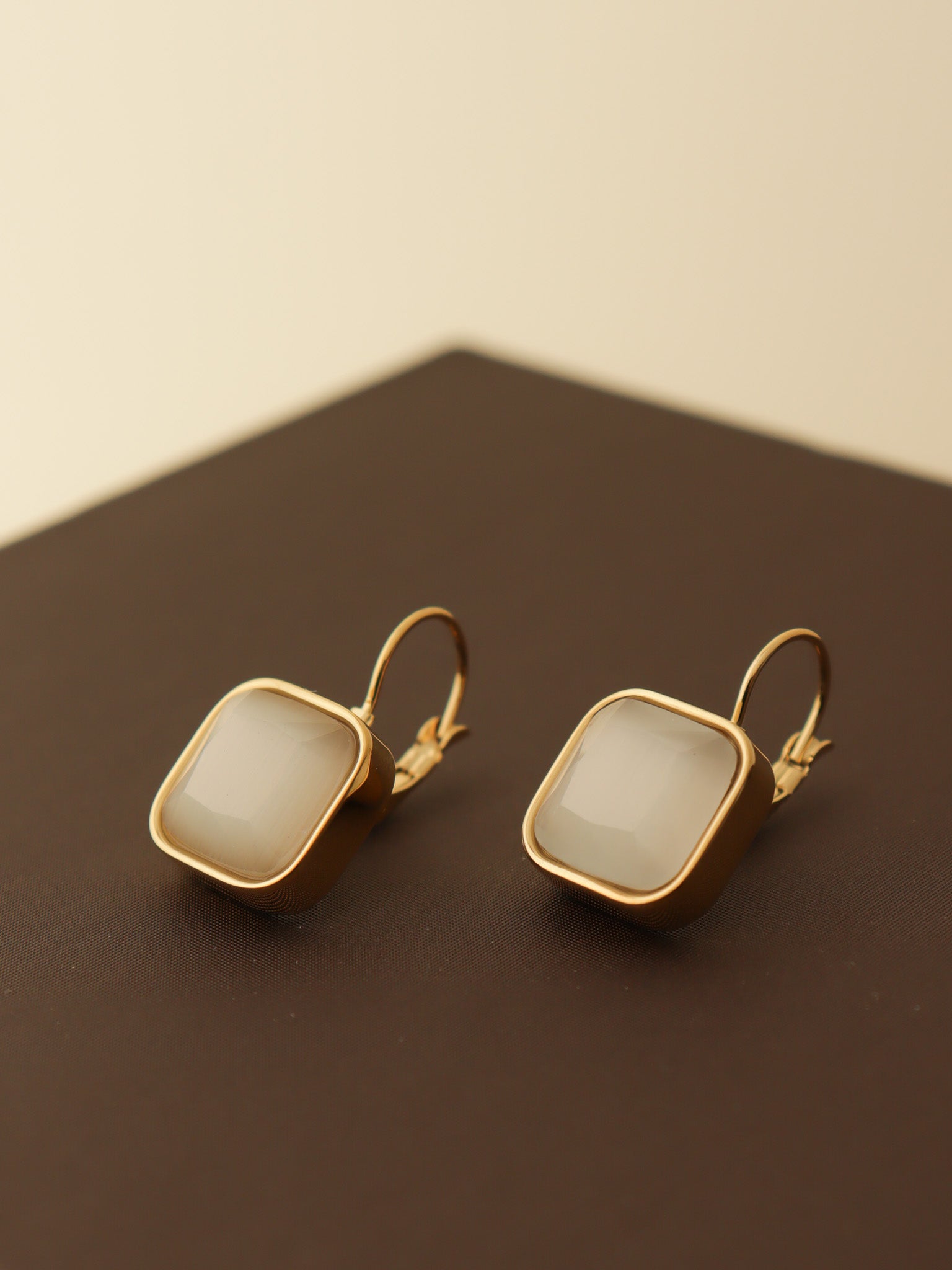 Luna Ivory Tile Earrings