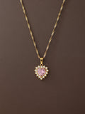 Roselle Heart Pendant Necklace