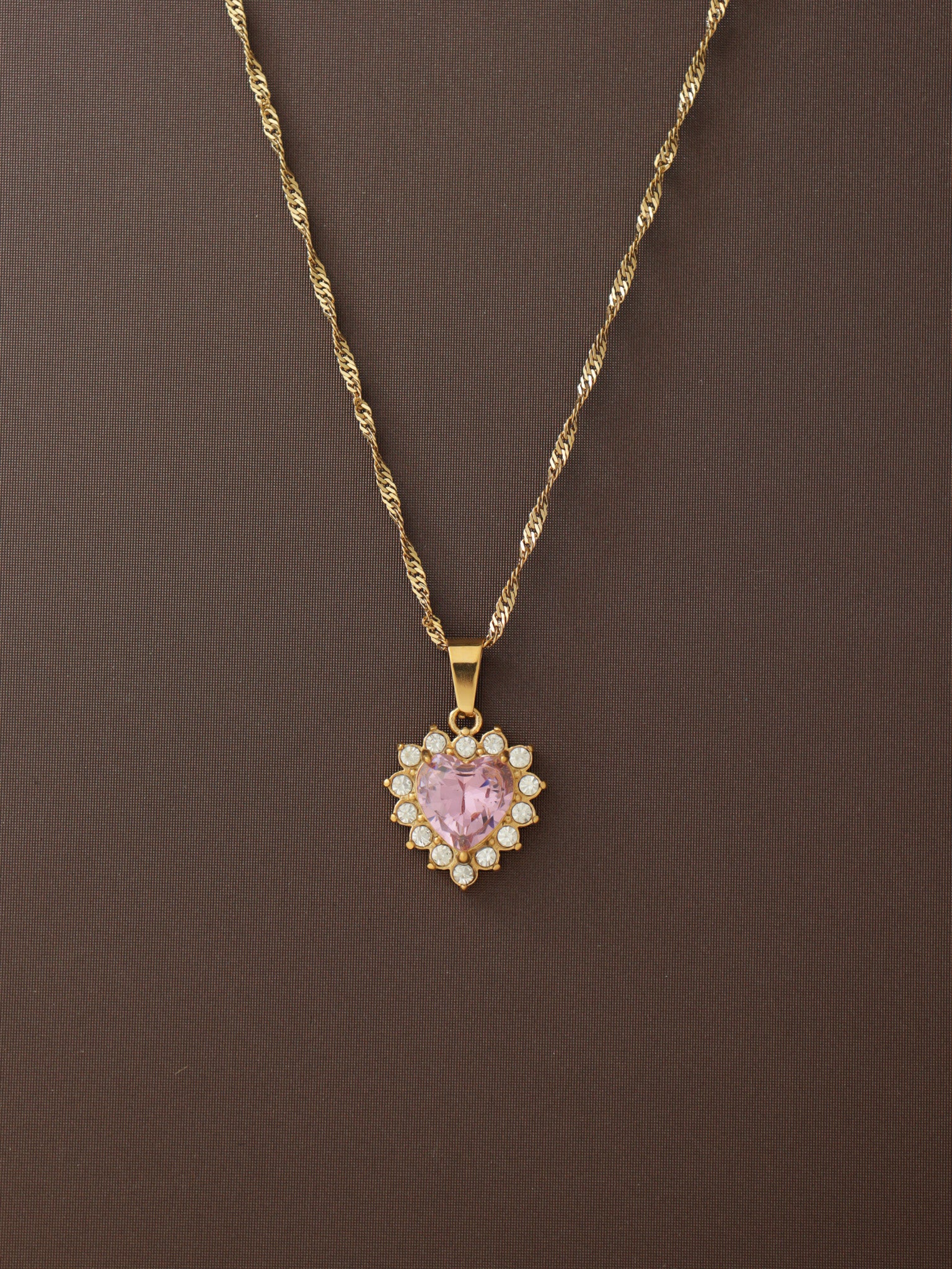 Roselle Heart Pendant Necklace