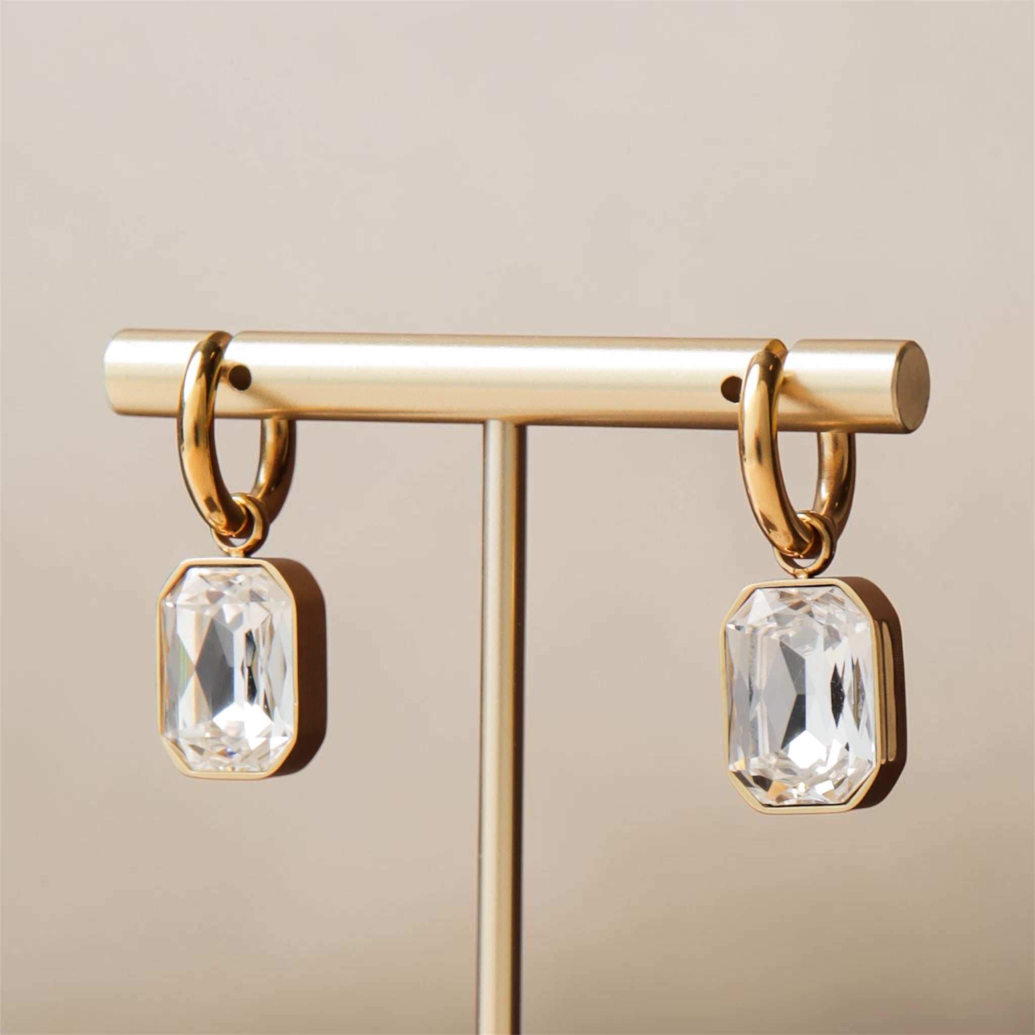 Aurora Crystal Drop Hoops